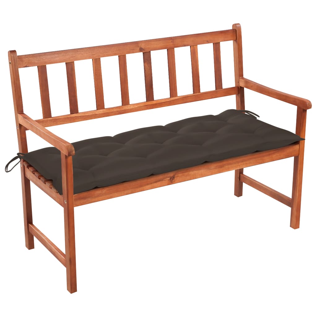 E-shop vidaXL Záhradná lavička s podložkou 120 cm akáciový masív