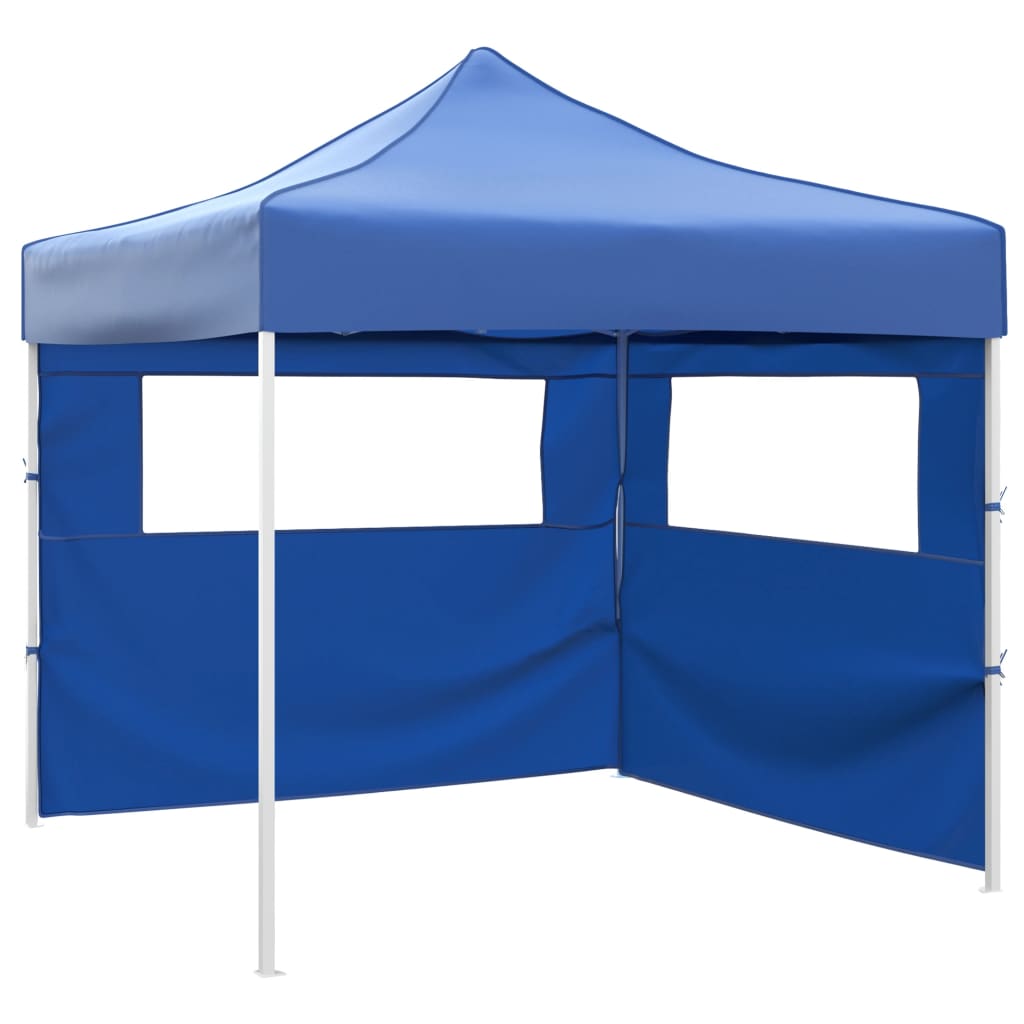 E-shop vidaXL Skladací stan s 2 stenami 3x3 m modrý