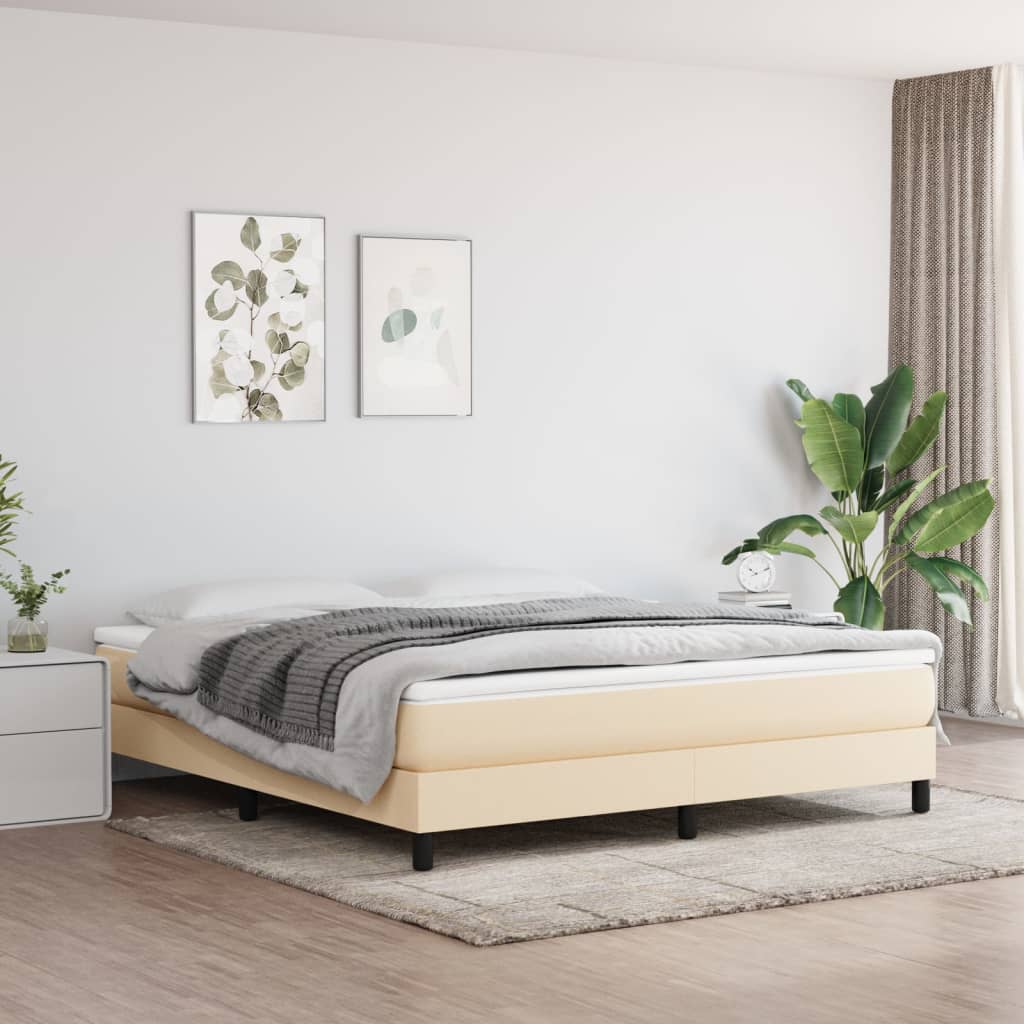E-shop vidaXL Matrac s taštičkovými pružinami stredná tvrdosť krémový 180x200x20 cm látka