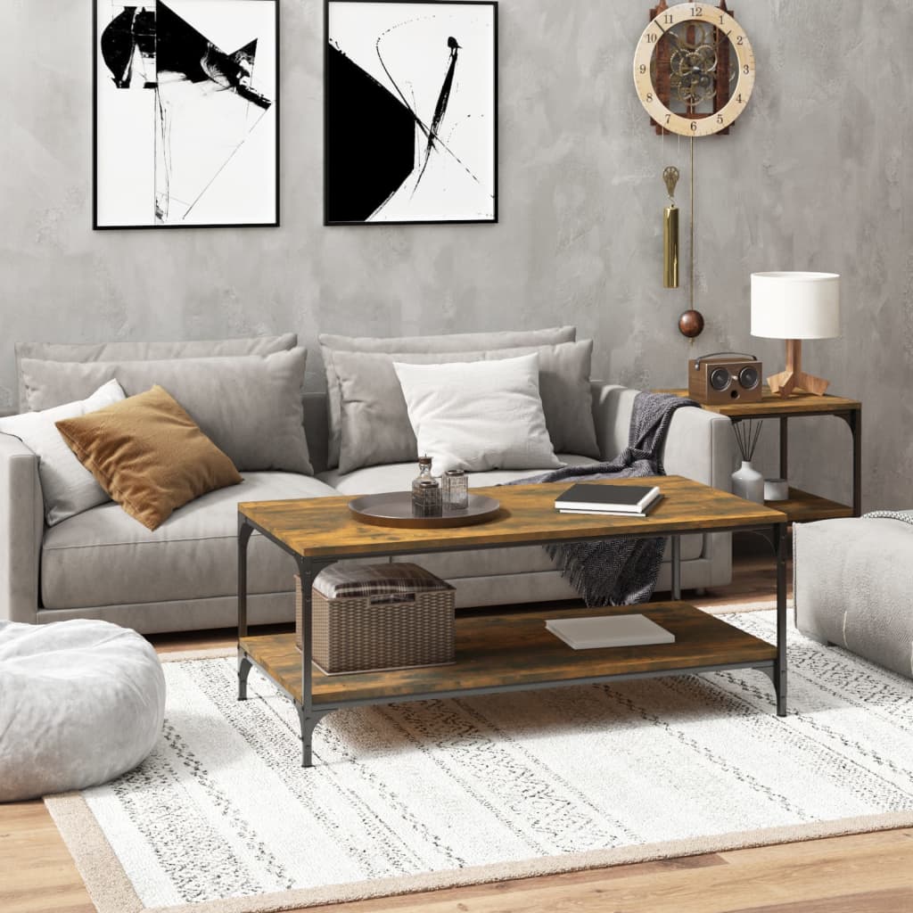 E-shop vidaXL Konferenčný stolík dymový dub 100x50x40 cm spracované drevo