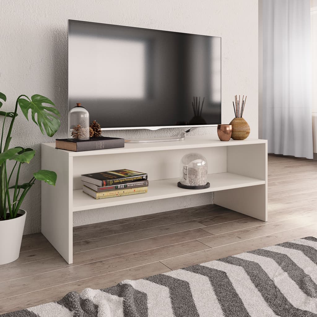 E-shop vidaXL TV skrinka, biela 100x40x40 cm, kompozitné drevo