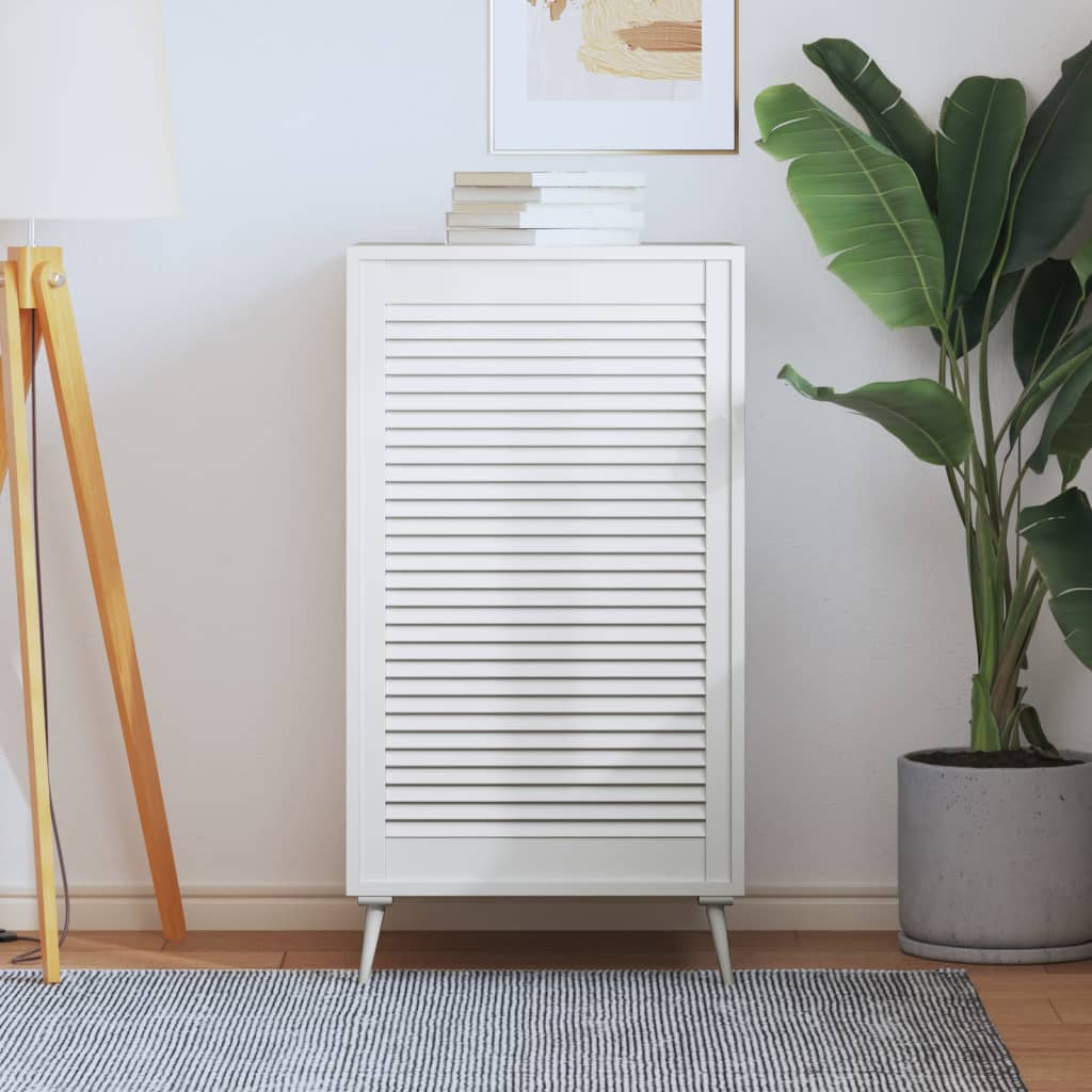 E-shop vidaXL Lamelové dvierka na skrinku, biele 99,3x59,4 cm, borovica