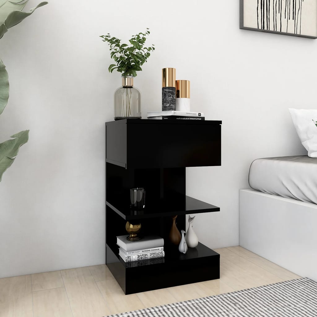 E-shop vidaXL Nočné stolíky 2 ks čierne 40x35x65 cm