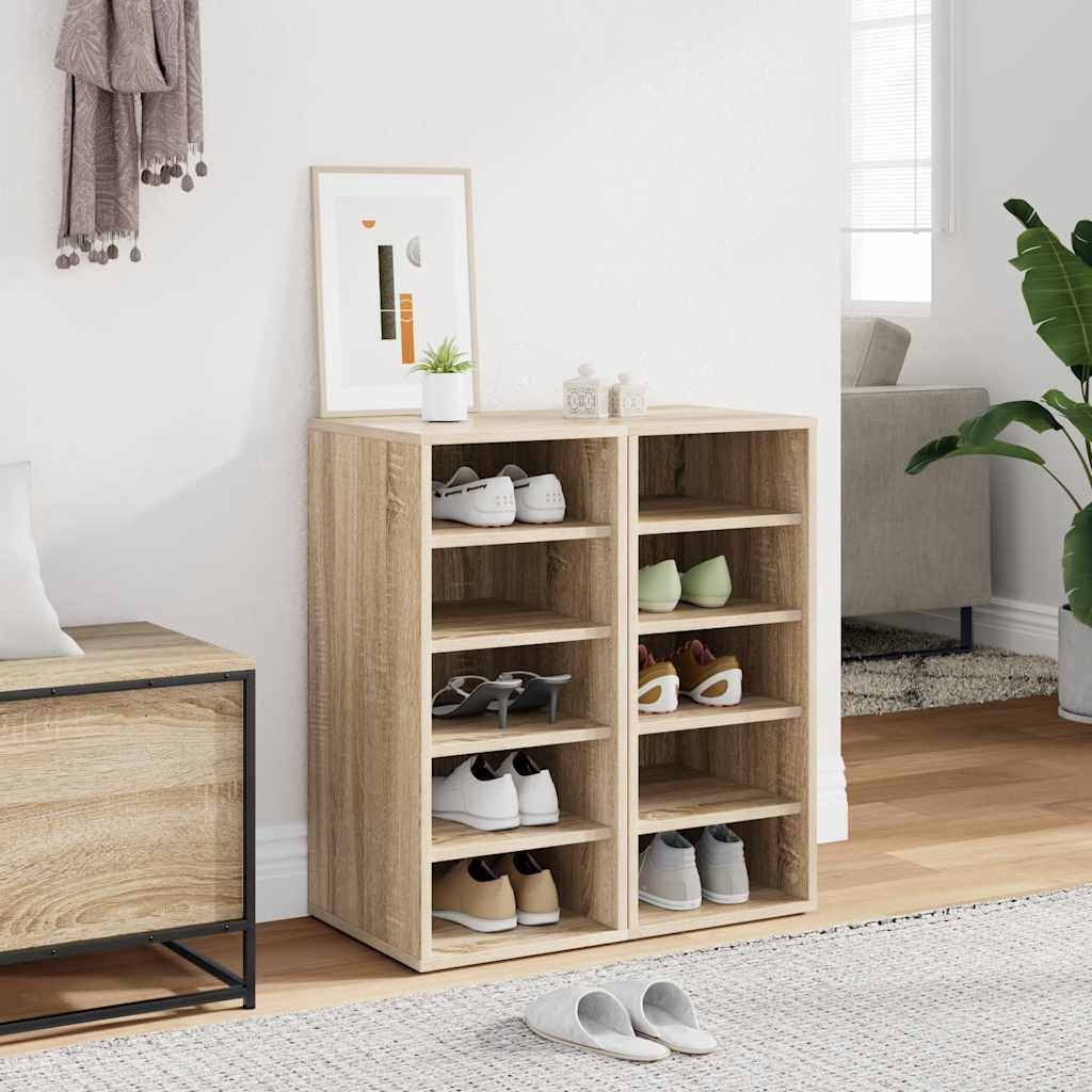 E-shop vidaXL Skrinky na topánky 2 ks, sonoma 31,5x35x70 cm, kompozitné drevo