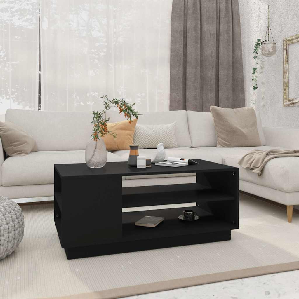 E-shop vidaXL Konferenčný stolík čierny 102x55x43 cm drevotrieska