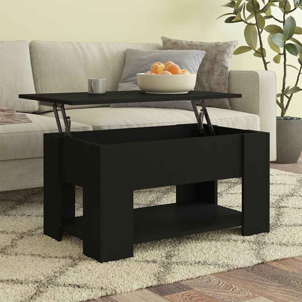 E-shop vidaXL Konferenčný stolík čierny 79x49x41 cm spracované drevo