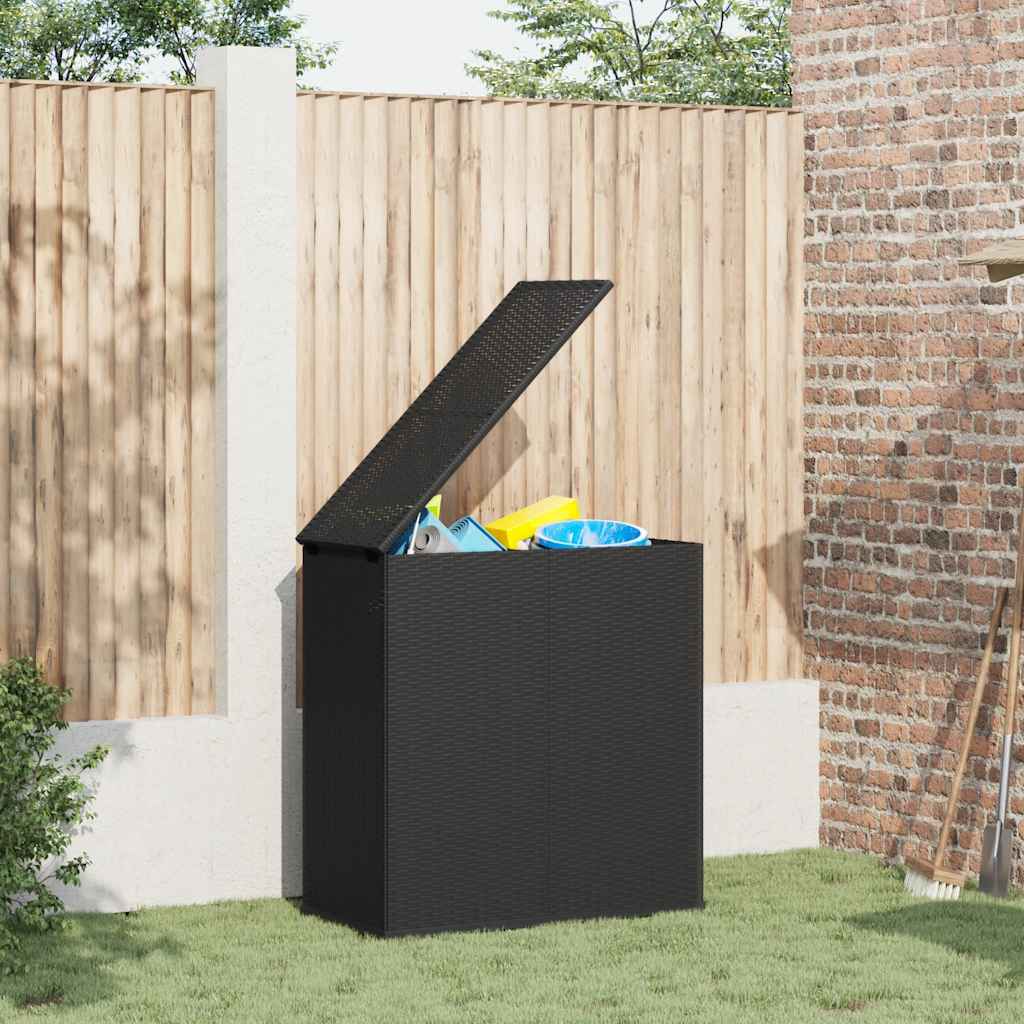 E-shop vidaXL Záhradný úložný box z polyratanu 100x49x103,5 cm čierny