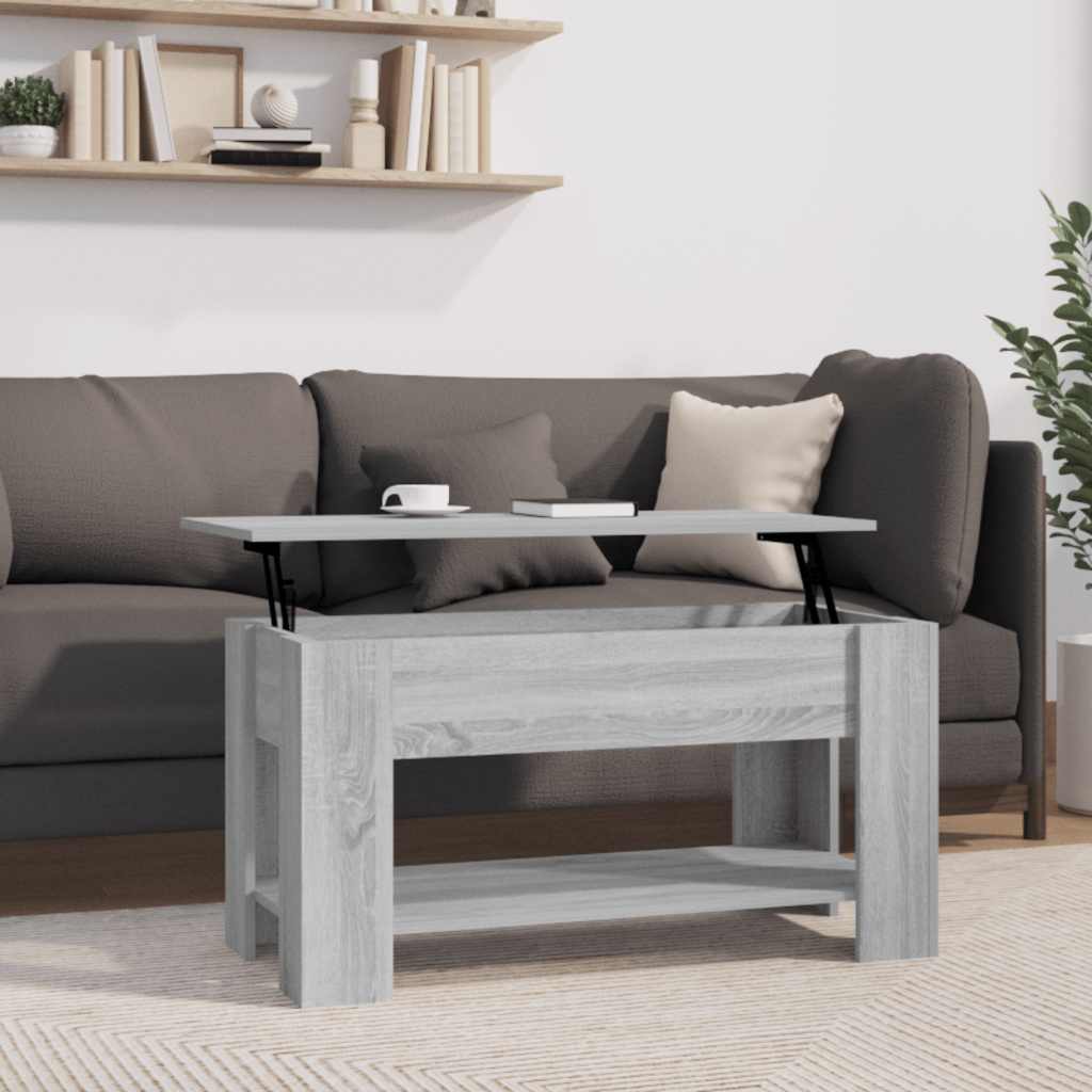 E-shop vidaXL Konferenčný stolík sivý sonoma 101x49x52 cm spracované drevo