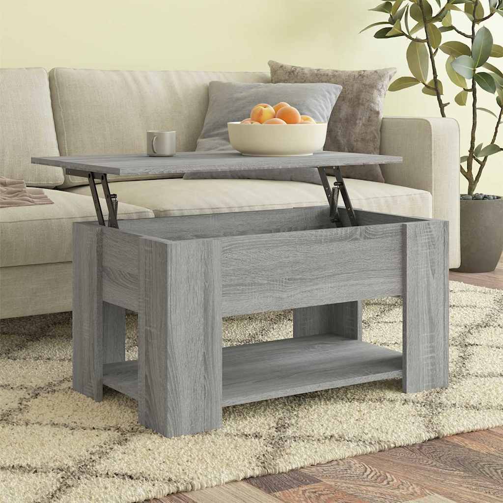 E-shop vidaXL Konferenčný stolík sivý dub sonoma 79x49x41cm spracované drevo