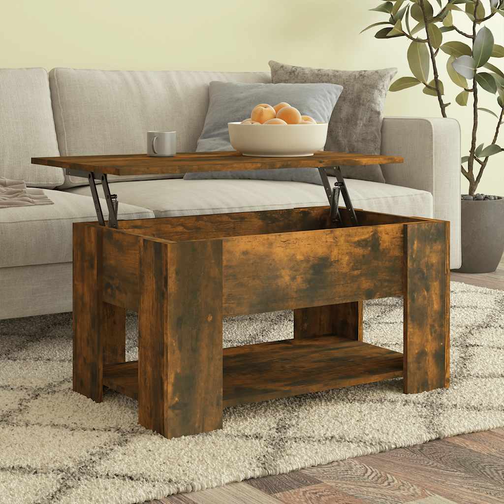 E-shop vidaXL Konferenčný stolík dymový dub 79x49x41 cm spracované drevo