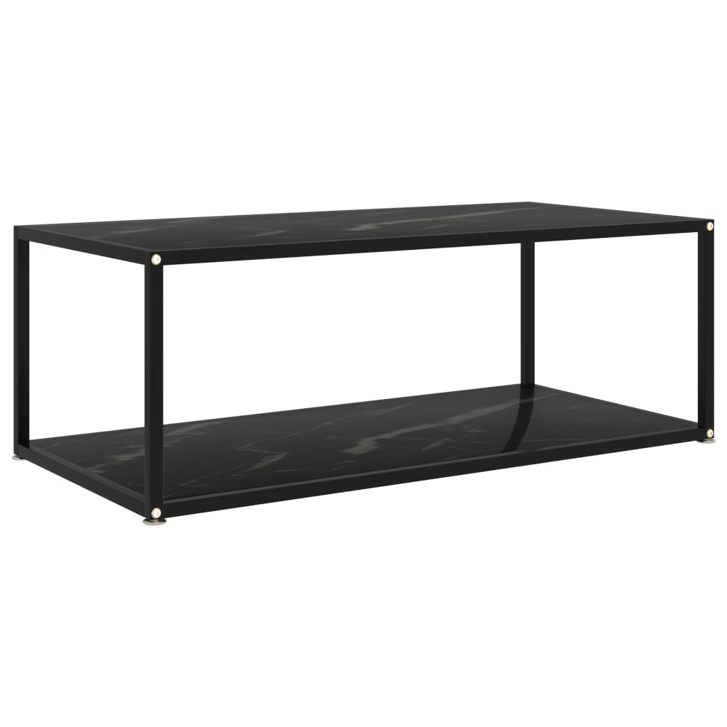 E-shop vidaXL Konferenčný stolík, čierny 100x50x35 cm, tvrdené sklo
