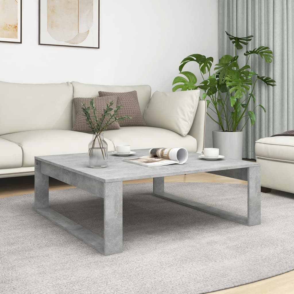 E-shop vidaXL Konferenčný stolík, betónovo sivý 100x100x35cm kompozitné drevo