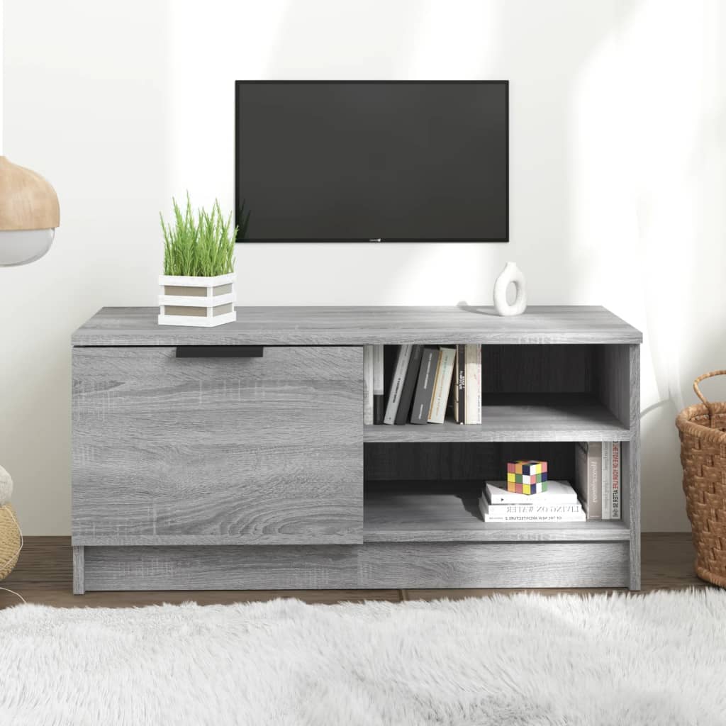 E-shop vidaXL TV skrinka sivý dub sonoma 80x35x36,5 cm spracované drevo