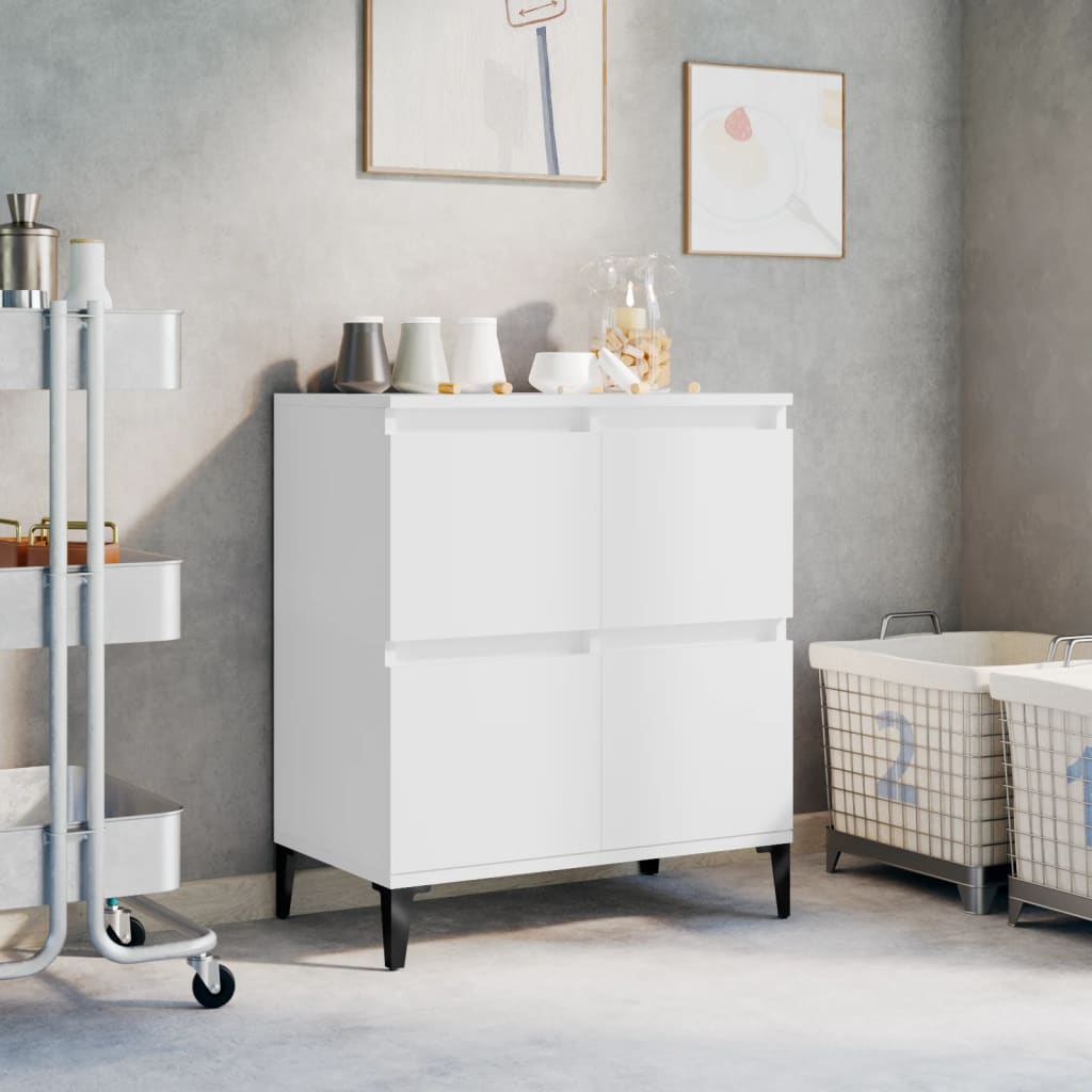 E-shop vidaXL Komoda biela 60x35x70 cm spracované drevo