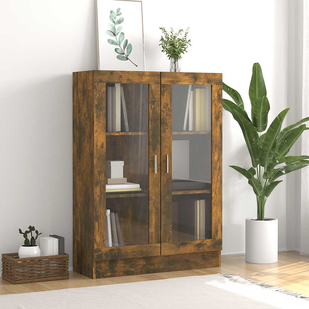 E-shop vidaXL Vitrína dymový dub 82,5x30,5x115 cm spracované drevo