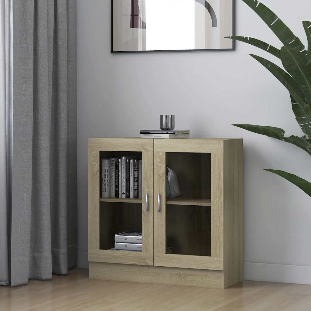 E-shop vidaXL Vitrína, dub sonoma 82,5x30,5x80 cm, kompozitné drevo