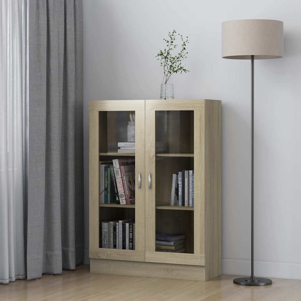 E-shop vidaXL Vitrína, dub sonoma 82,5x30,5x115 cm, kompozitné drevo