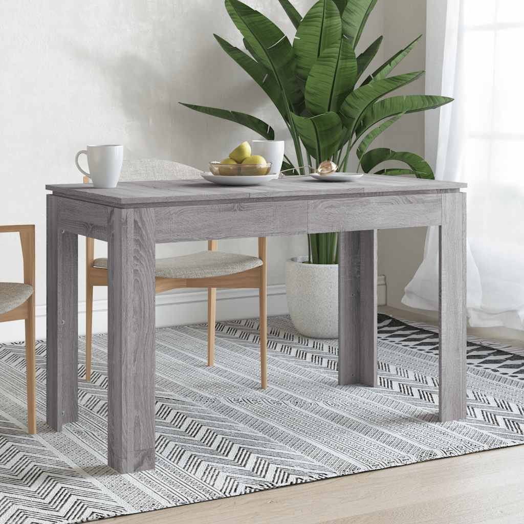 E-shop vidaXL Jedálenský stôl sivý sonoma 120x60x76 cm kompozitné drevo
