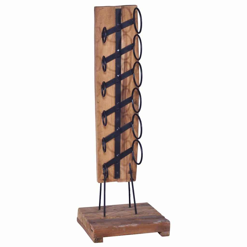 vidaXL Stojan na víno pre 6 fliaš 35x35x100 cm teakový masív