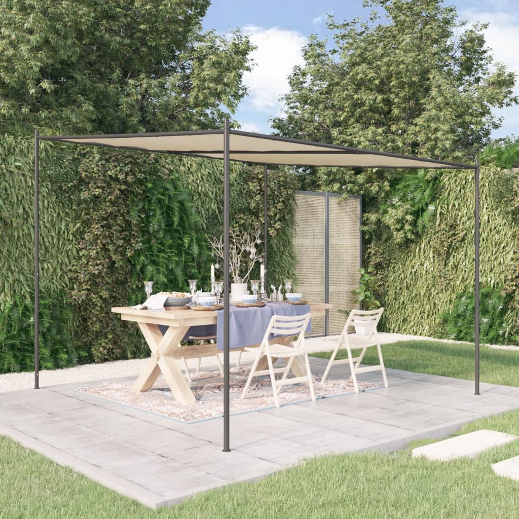 vidaXL Altánok béžový 3x3 m 180 g/m² látka a oceľ