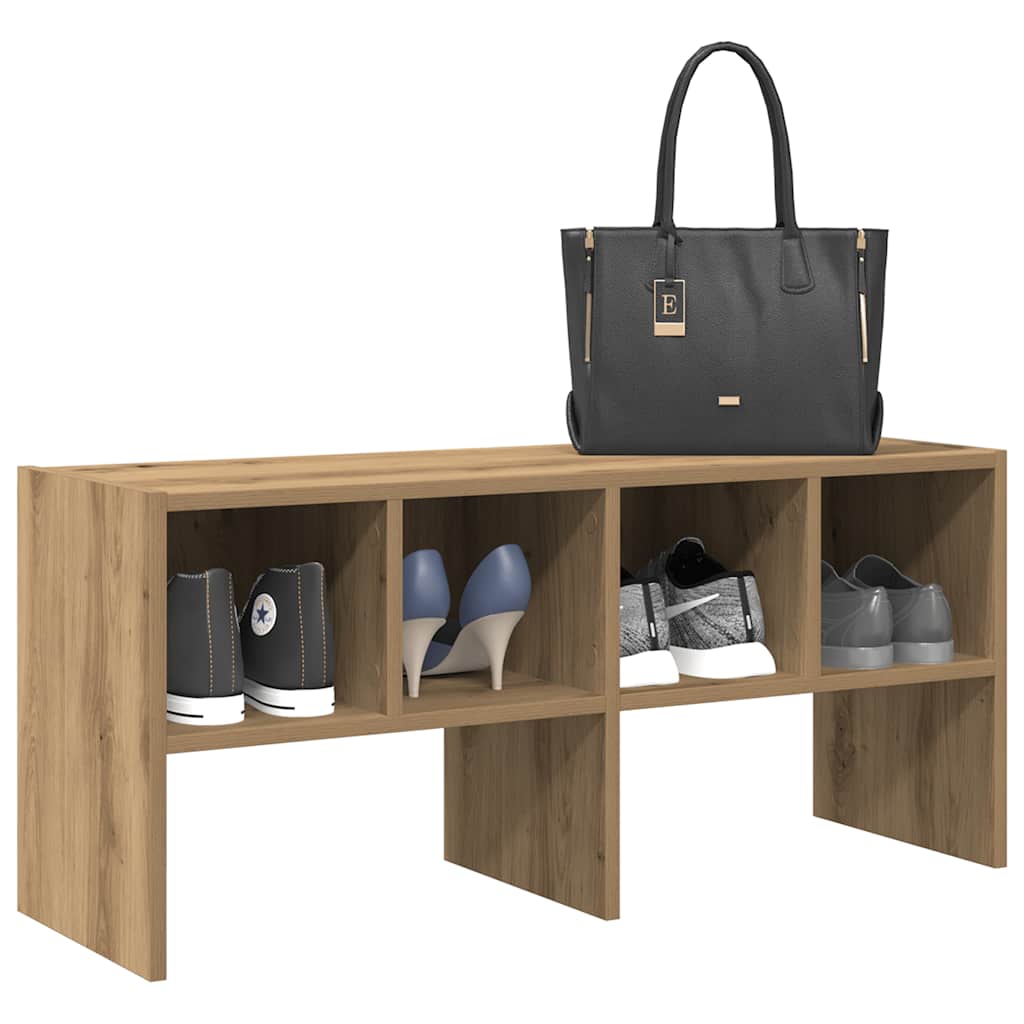 vidaXL Regál na topánky stohovateľné dub artisan 89,5x30x40 cm