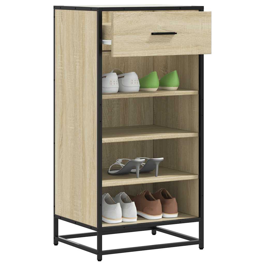vidaXL Regál na topánky dub sonoma 48x38x97,5 cm spracované drevo