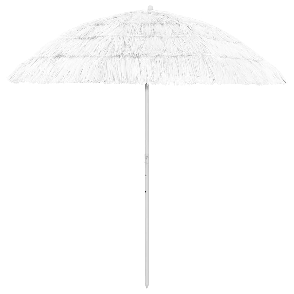 vidaXL Plážový slnečník Hawaii, biely 240 cm