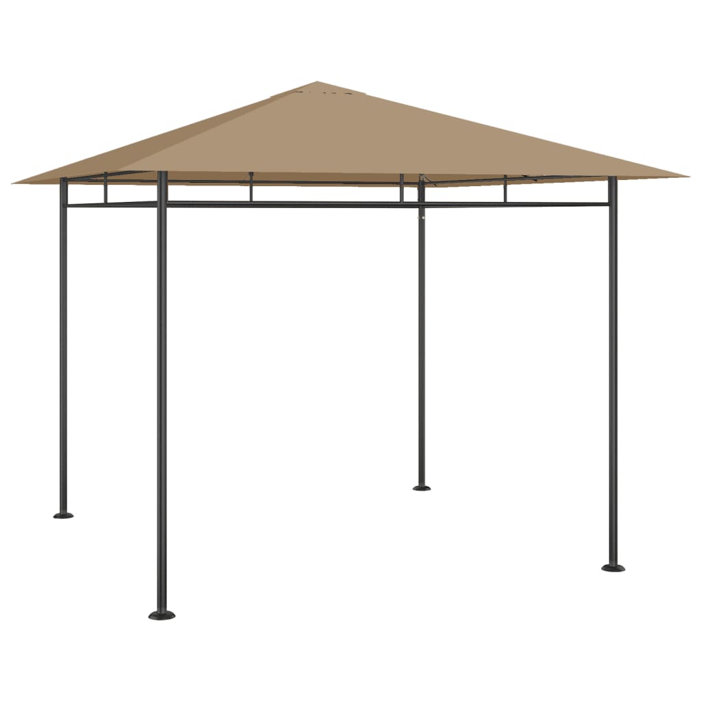 vidaXL Altánok 3x3x2,7 m sivohnedý 180 g/m²