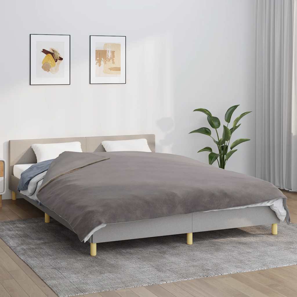 vidaXL Záťažová prikrývka s krytom šedá 200x225 cm 9 kg látka