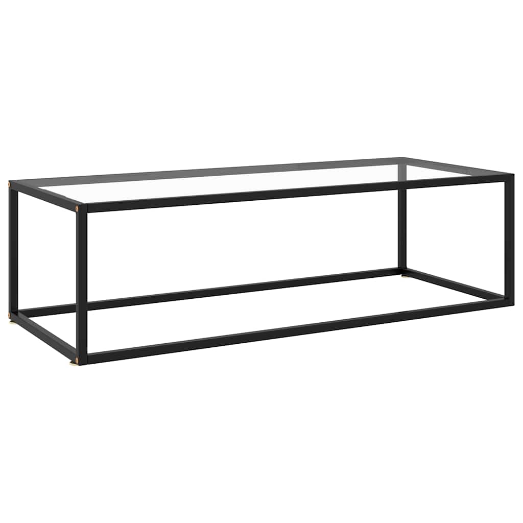 vidaXL Konferenčný stolík, čierny, tvrdené sklo 120x60x35 cm