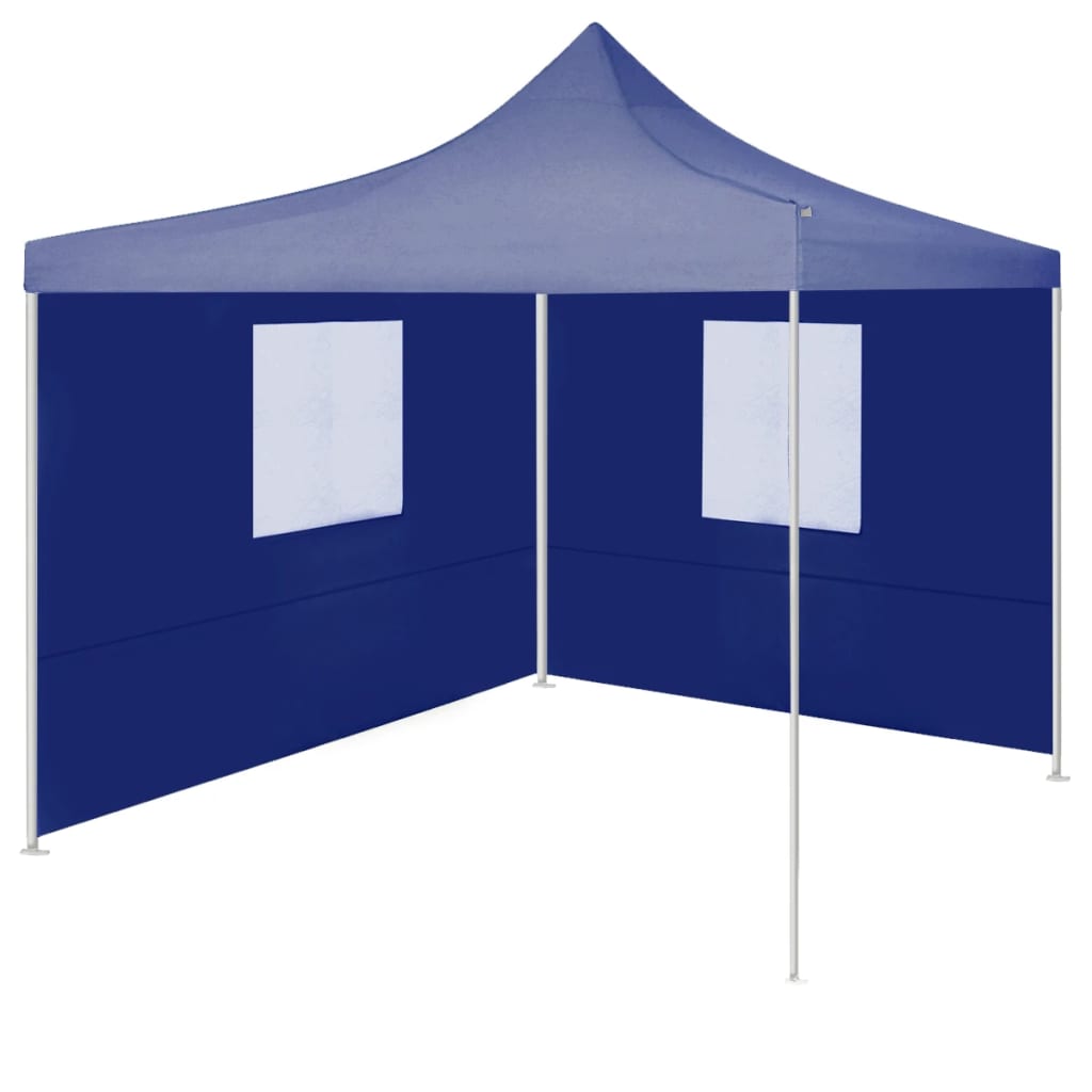 vidaXL Profesionálny skladací párty stan+2 steny 2x2 m, oceľ, modrý