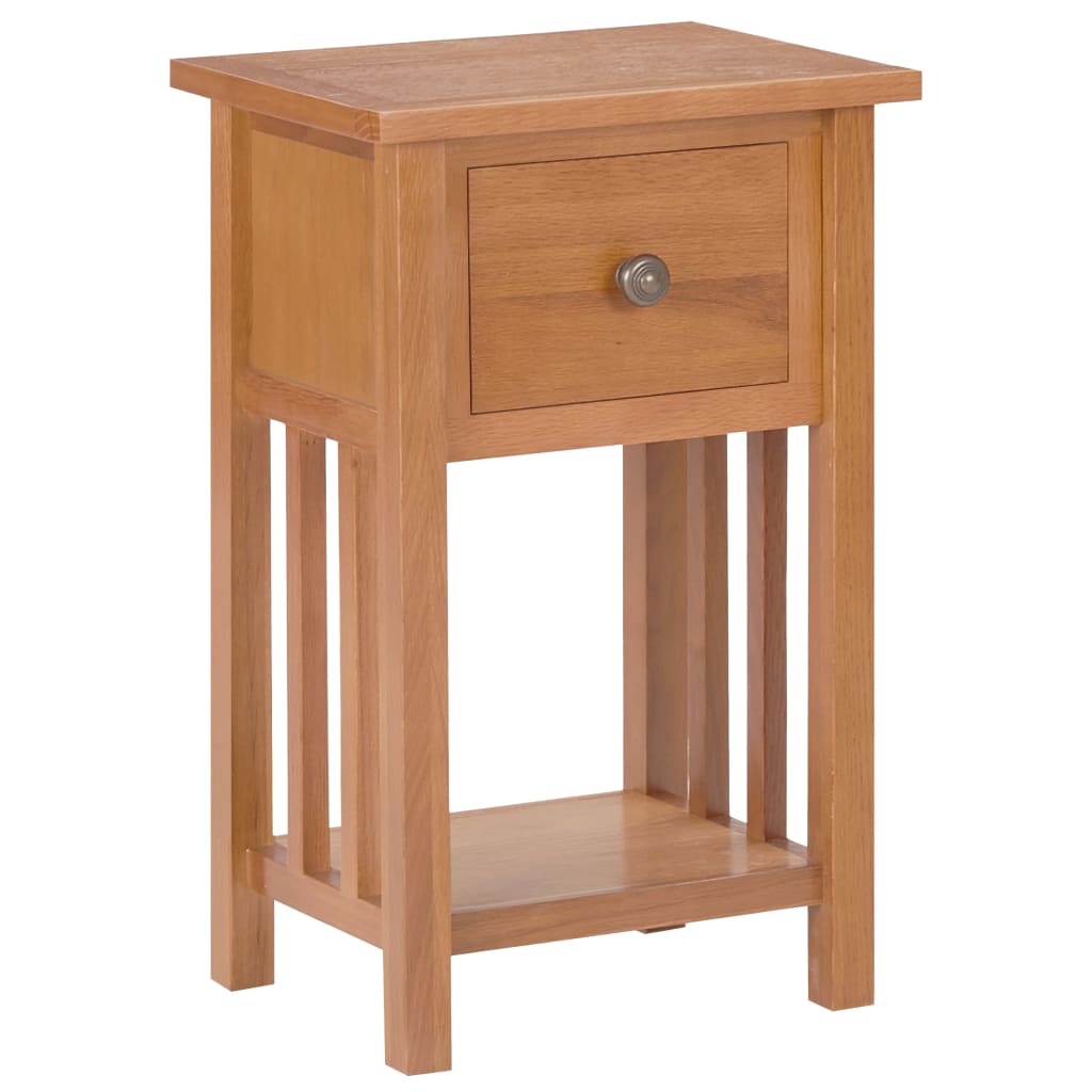 vidaXL Stolík na časopisy so zásuvkou 35x27x55 cm dubový masív