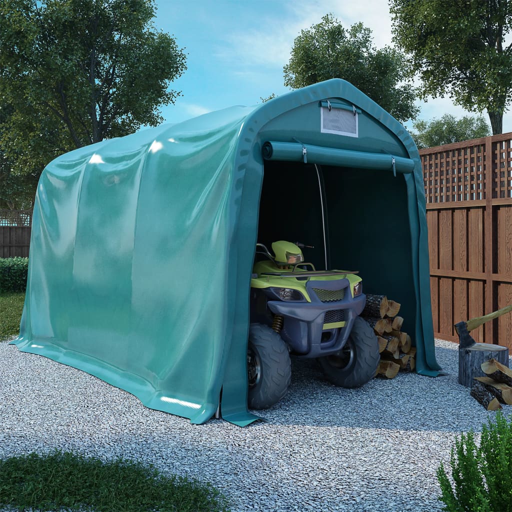 vidaXL Garážový stan zelený 2,4x3,6 m PVC