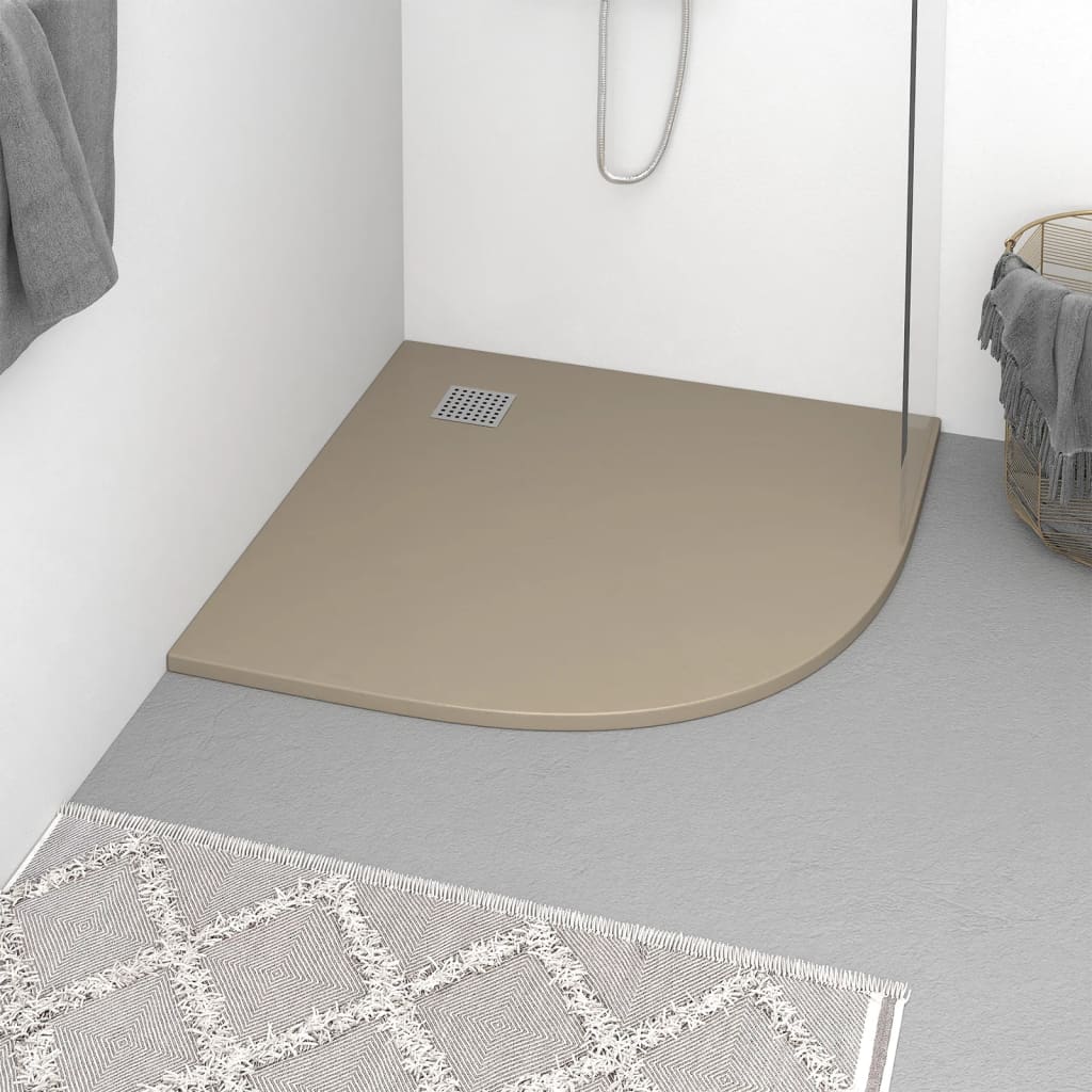 vidaXL Sprchová vanička SMC hnedá 90x90 cm