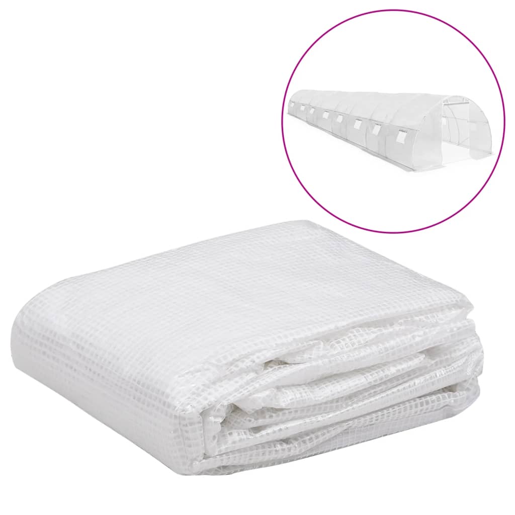 vidaXL Náhradný kryt na skleník (36 m²) 3x12x2 m priehľadný
