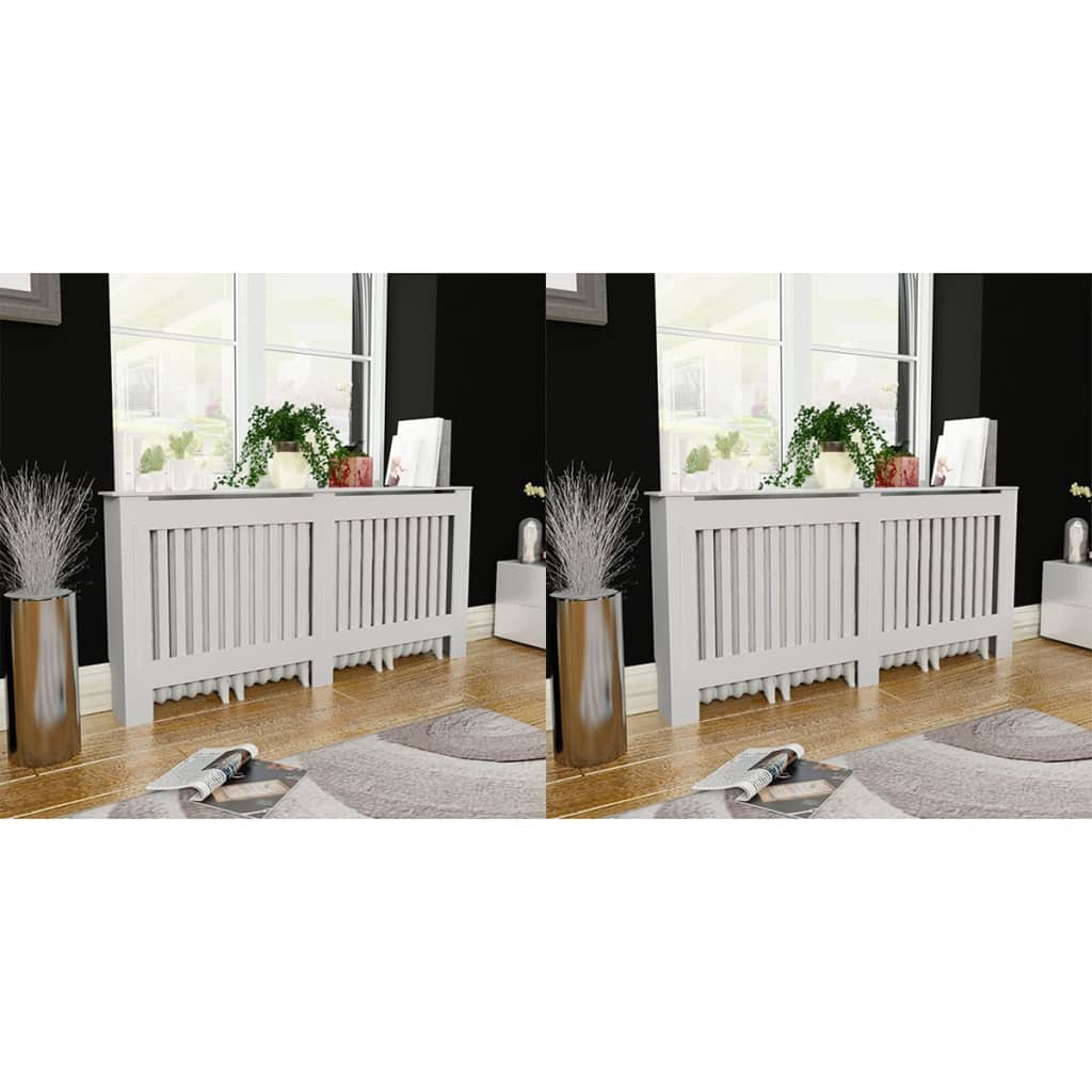 vidaXL Kryt na radiátor 2 ks MDF biely 172 cm