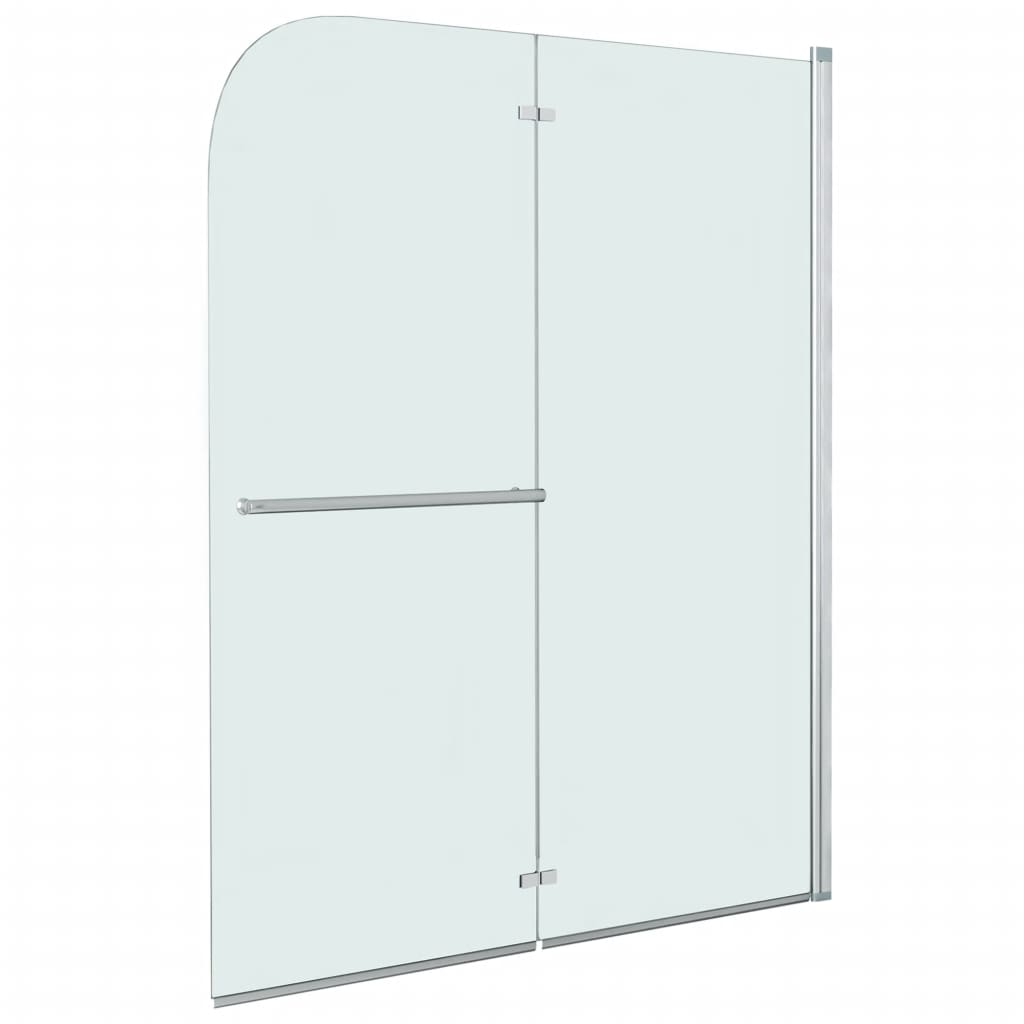 vidaXL Skladací sprchový kút 2 panely 95x140 cm ESG