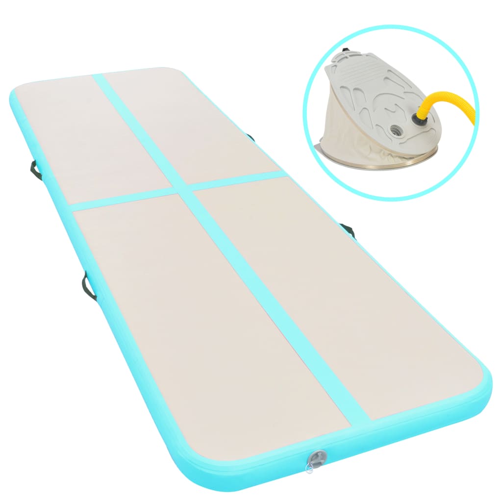 vidaXL Nafukovacia žinenka s pumpou 300x100x10 cm PVC zelená