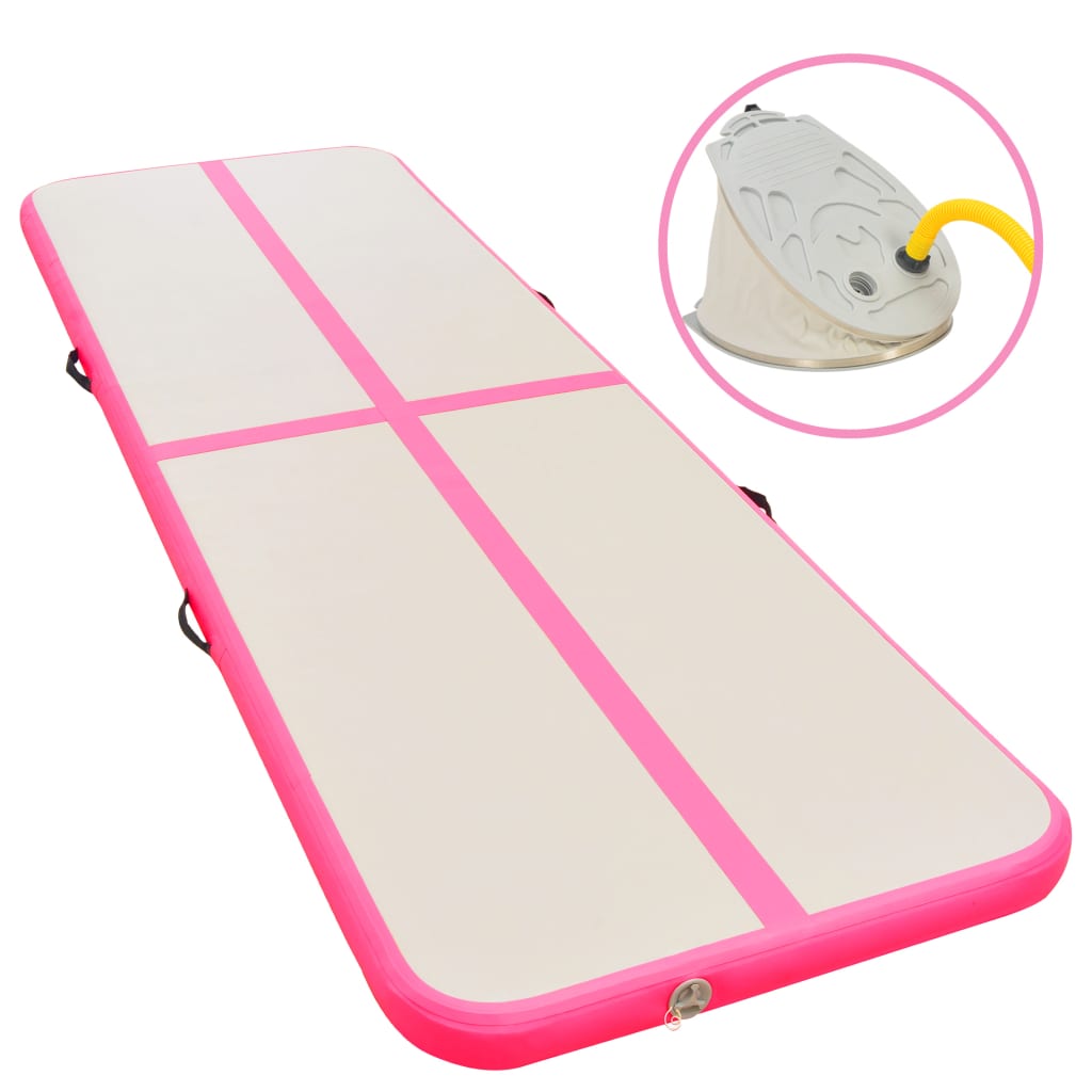 vidaXL Nafukovacia žinenka s pumpou 400x100x10 cm PVC ružová