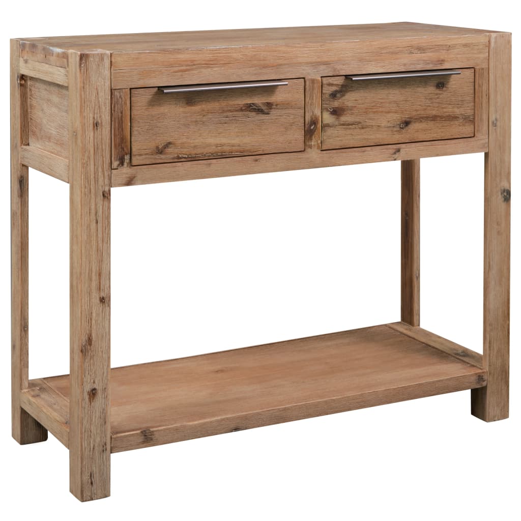 vidaXL Konzolový stolík 82x33x73 cm, akáciový masív