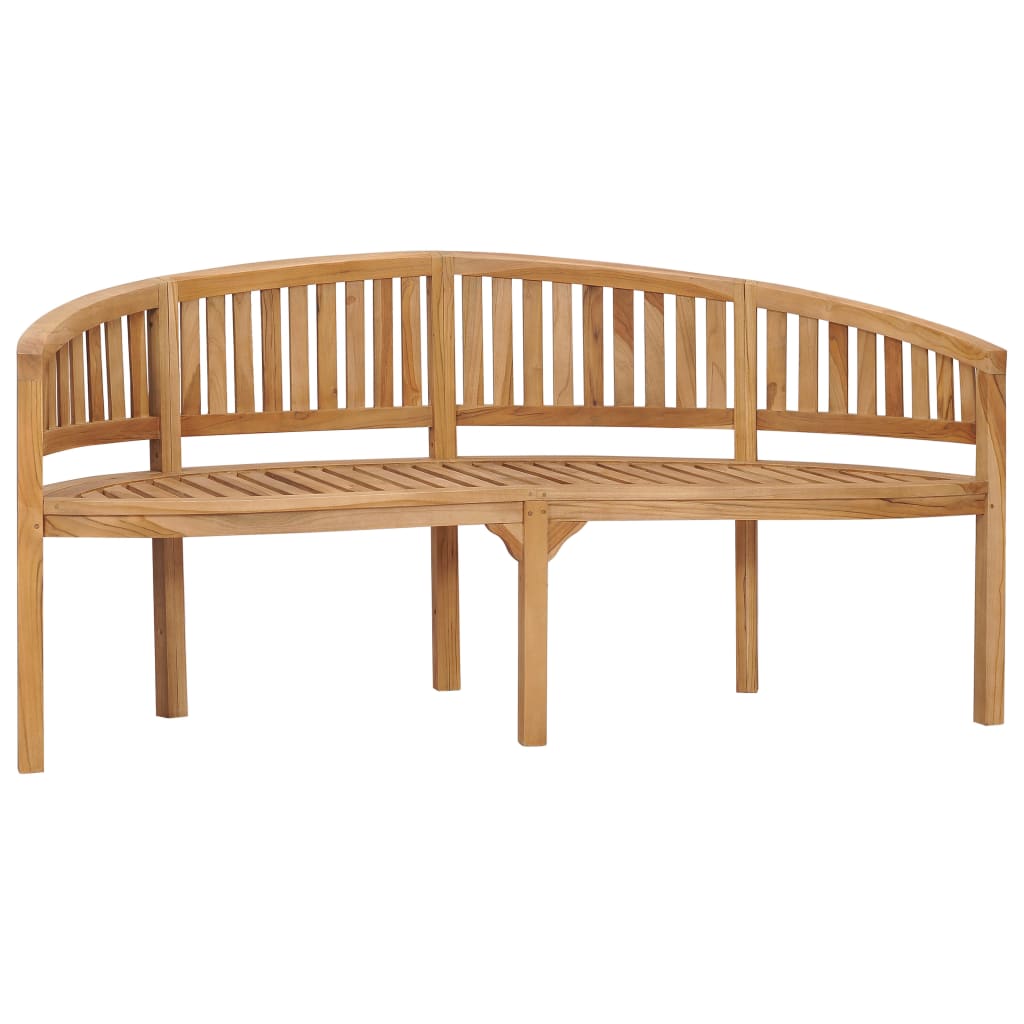 vidaXL Lavička v tvare banánu 180 cm tíkový masív