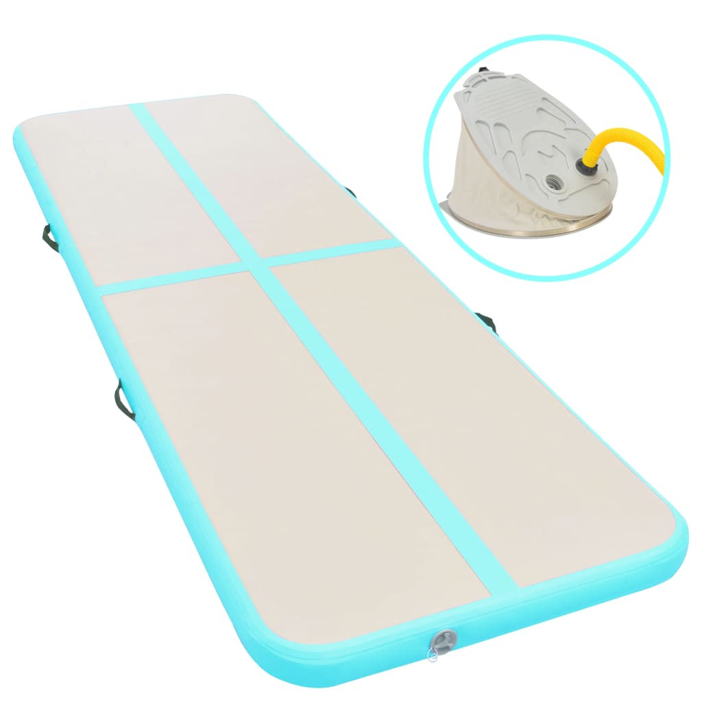 vidaXL Nafukovacia žinenka s pumpou 600x100x10 cm PVC zelená