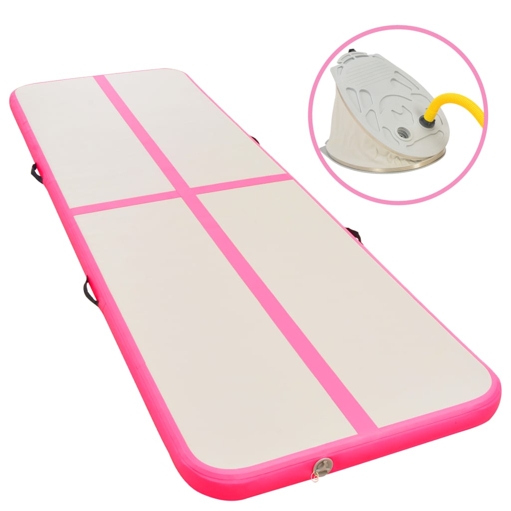 vidaXL Nafukovacia žinenka s pumpou 600x100x10 cm PVC ružová