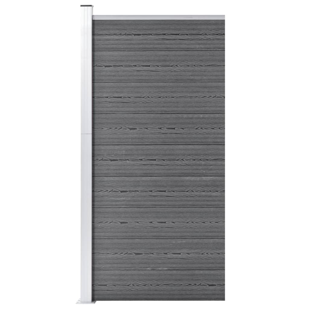 vidaXL Plotový panel WPC 95x186 cm sivý
