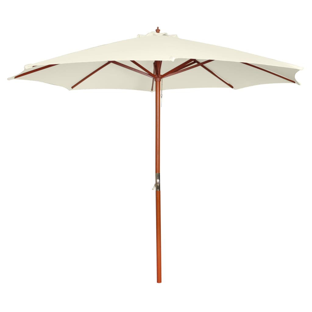 vidaXL Slnečník 300x258 cm, pieskovo biely