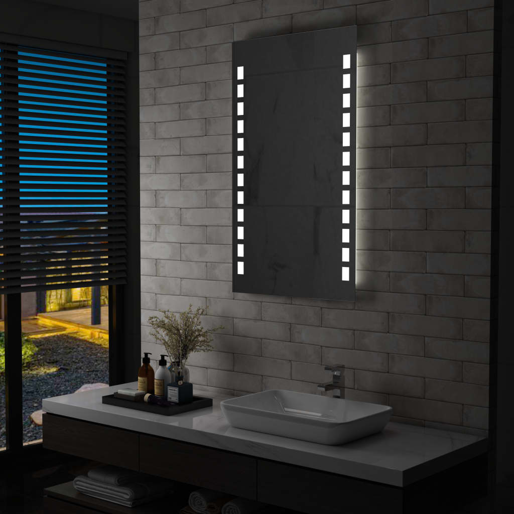 vidaXL Kúpeľňové LED nástenné zrkadlo 60x100 cm