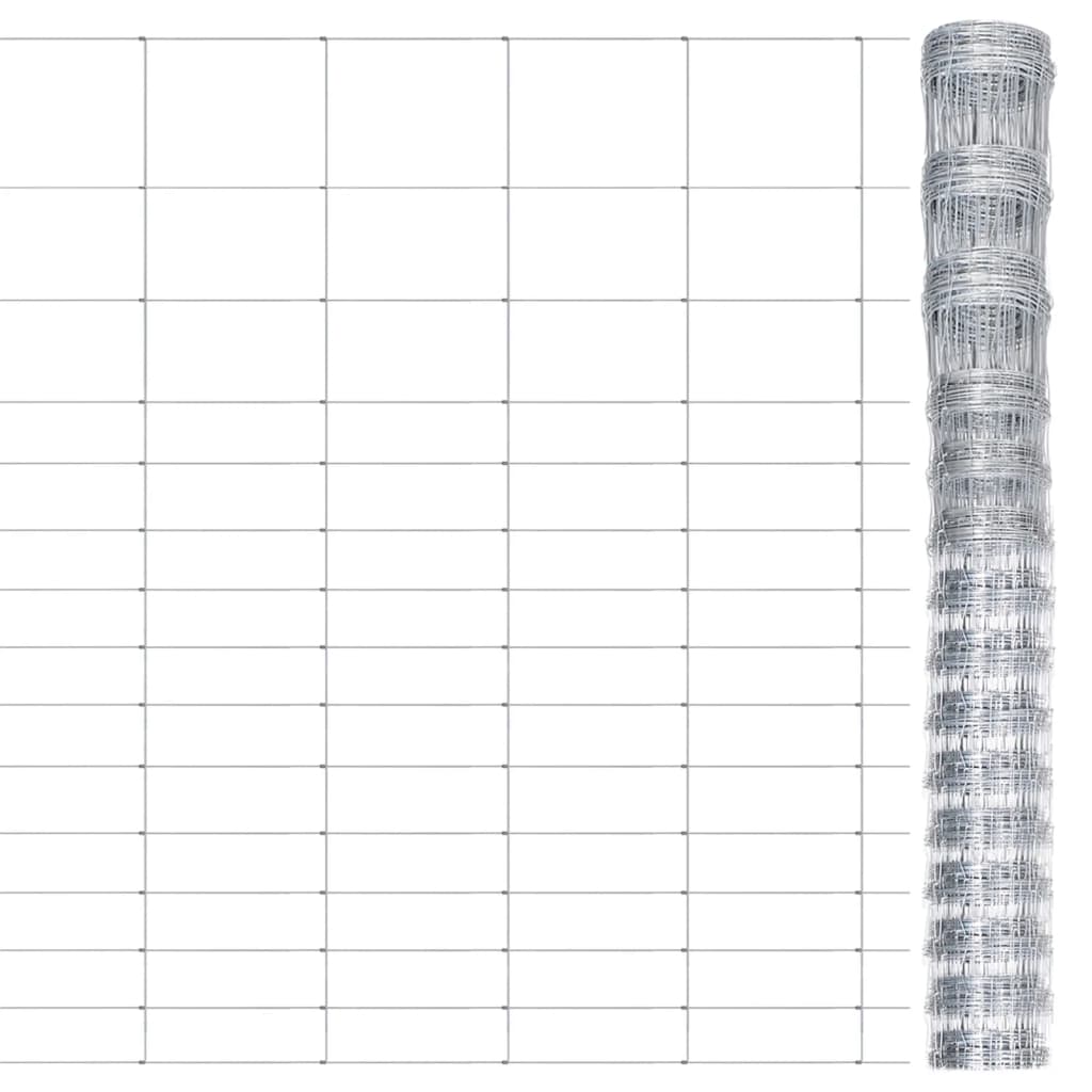 vidaXL Záhradný plot pozinkovaná oceľ strieborný 50x1,6 m