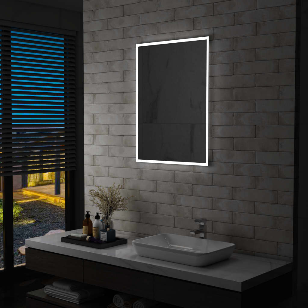 vidaXL Kúpeľňové LED nástenné zrkadlo 60x80 cm