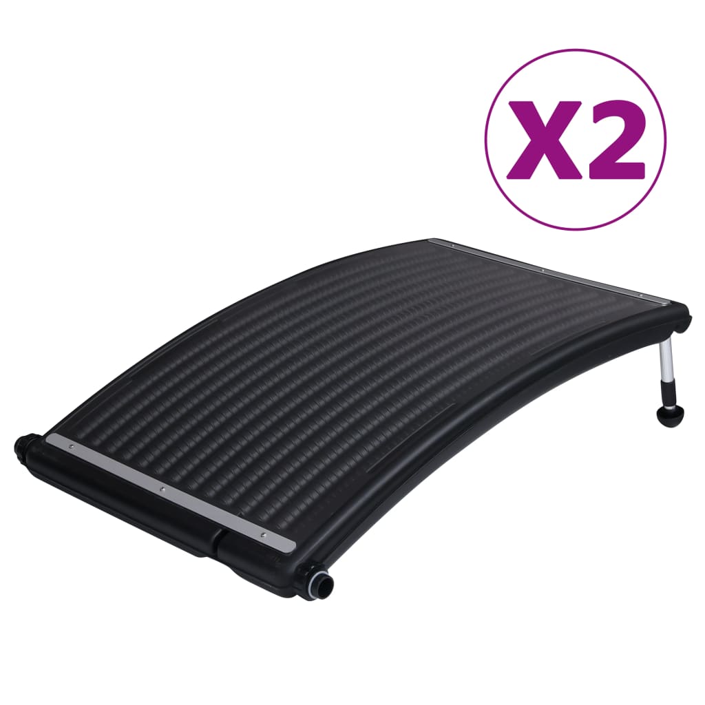 vidaXL Zaoblené bazénové solárne ohrievacie panely 110x65 cm