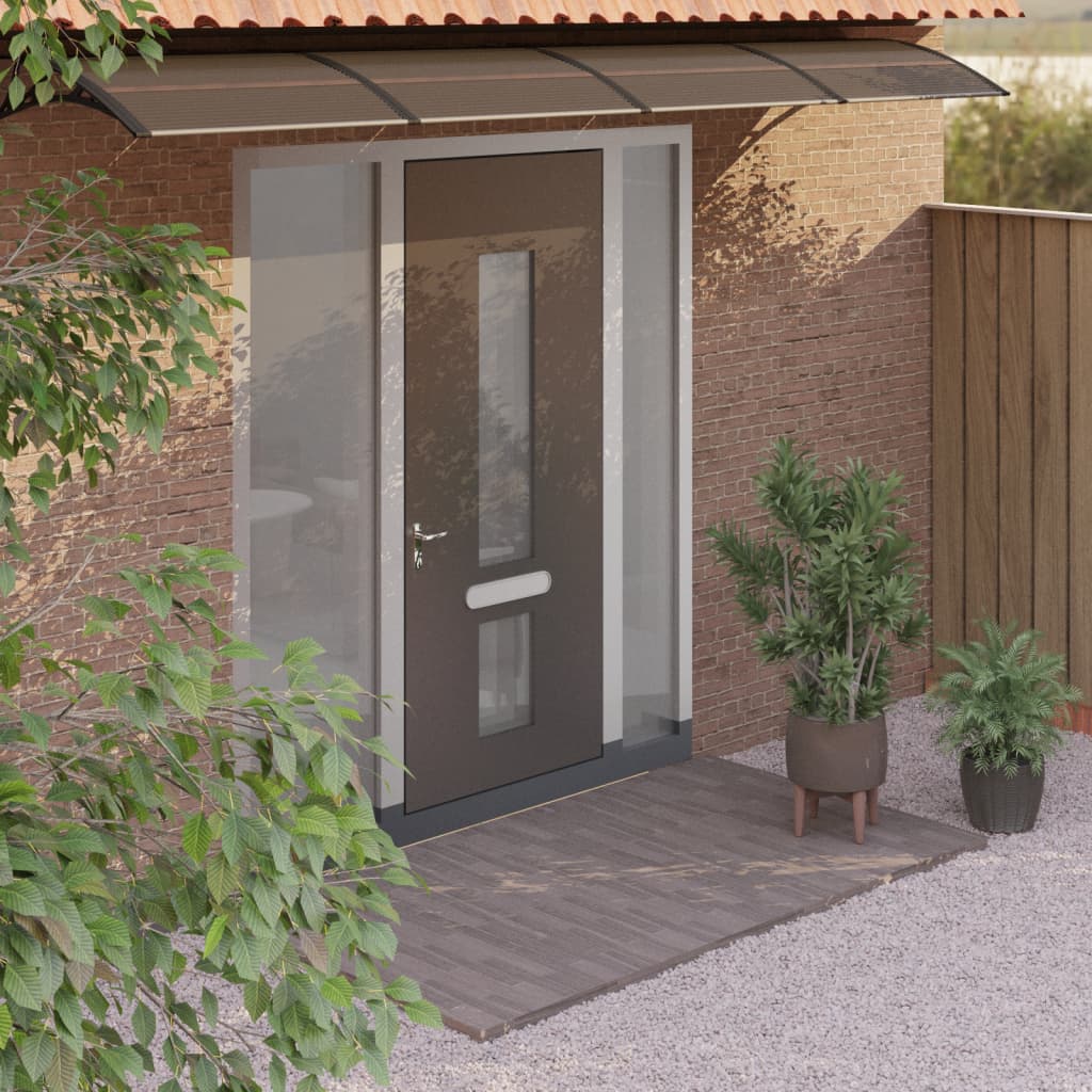 vidaXL Vchodová strieška čierna 350x100 cm polykarbonát